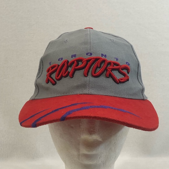 Vintage NBA Toronto Raptors Basketball The Home Game Gray Red Strap Back Hat Cap - Picture 4 of 14